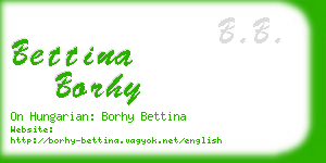 bettina borhy business card